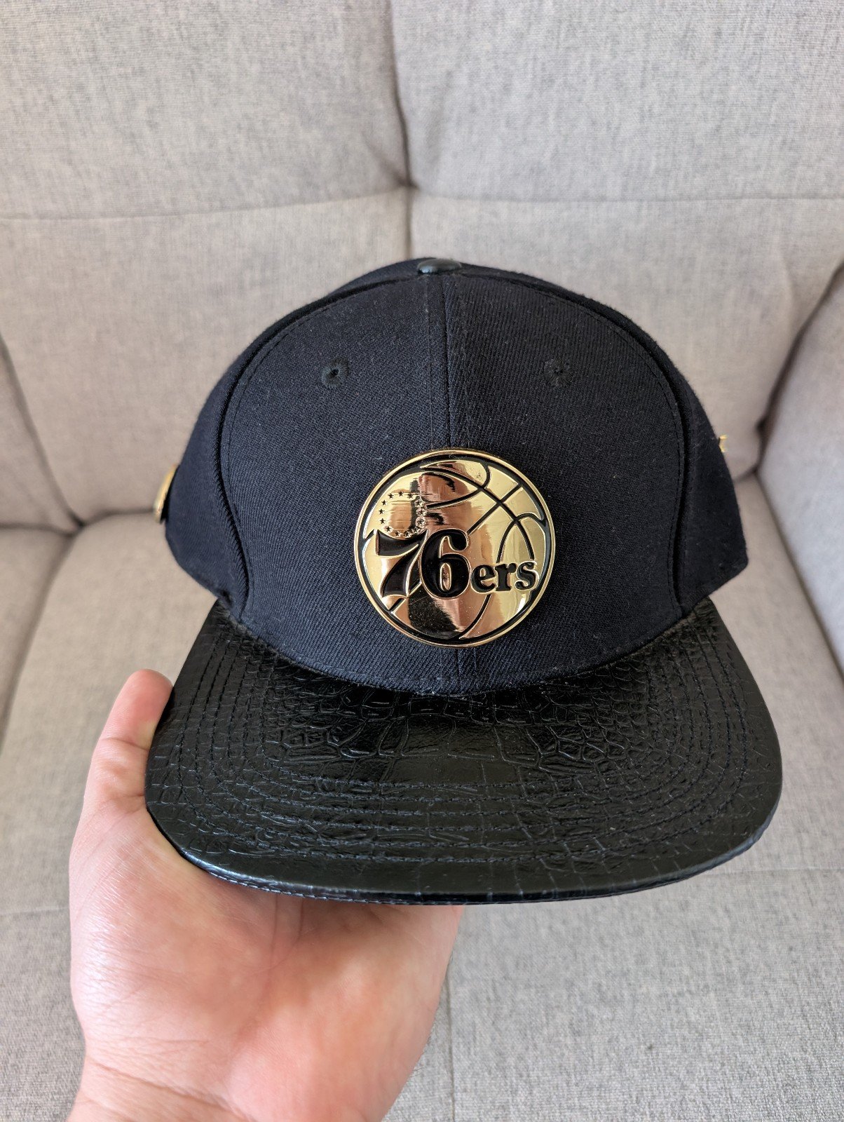 Philadelphia 76ers Premium Reptile Strap Back Hat