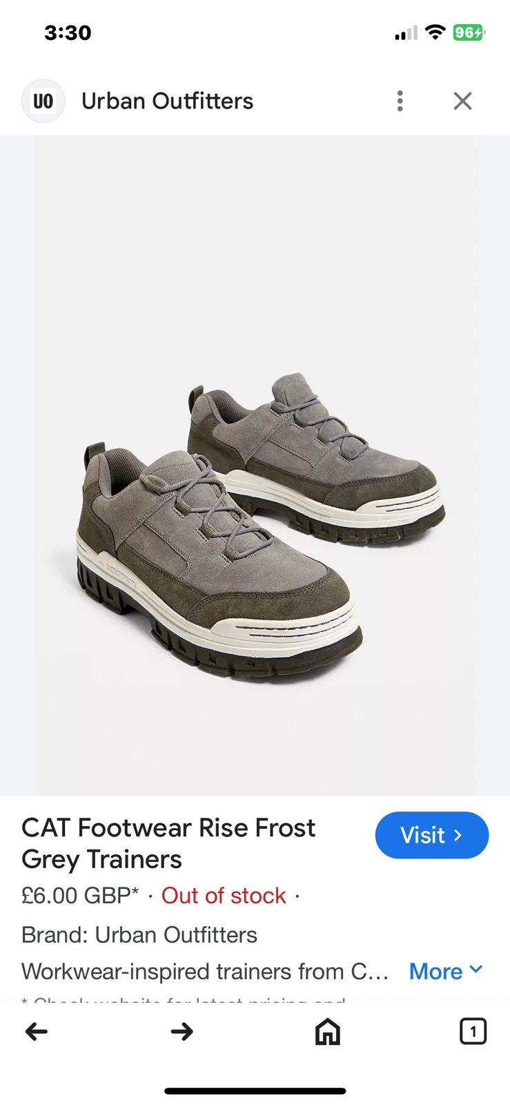 Caterpillar Calzature Rise Frost Grey Trainers Sneakers 41