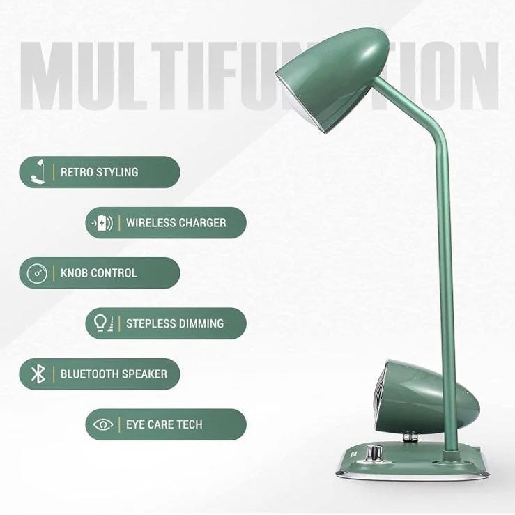 Desk Lamp with Wireless Charger 15W Bluetooth Speaker