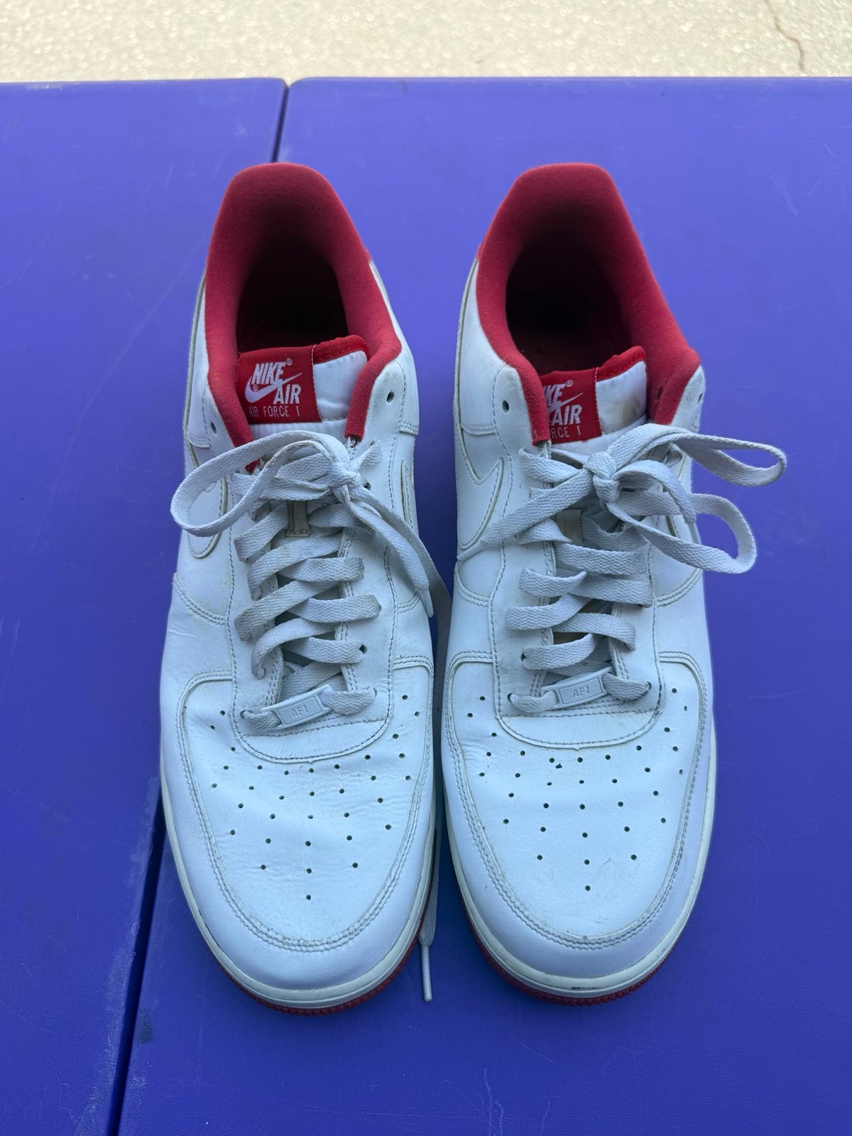 Nike Air Force one Sz 14 white / red