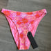 Triangl Pink floral velvet and bag set.
