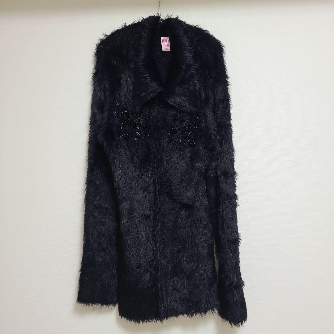 fetico FUR KNIT BEAD EMBROIDERED JACKET Other
