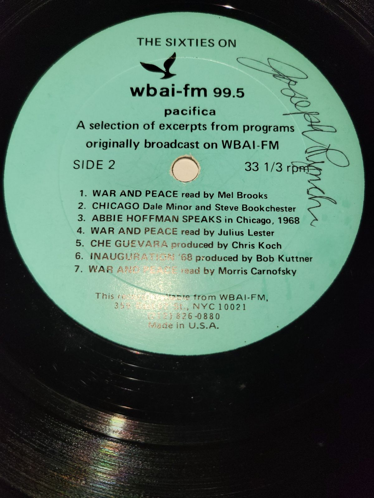 The Sixties on WBAI.org Vinyl Record