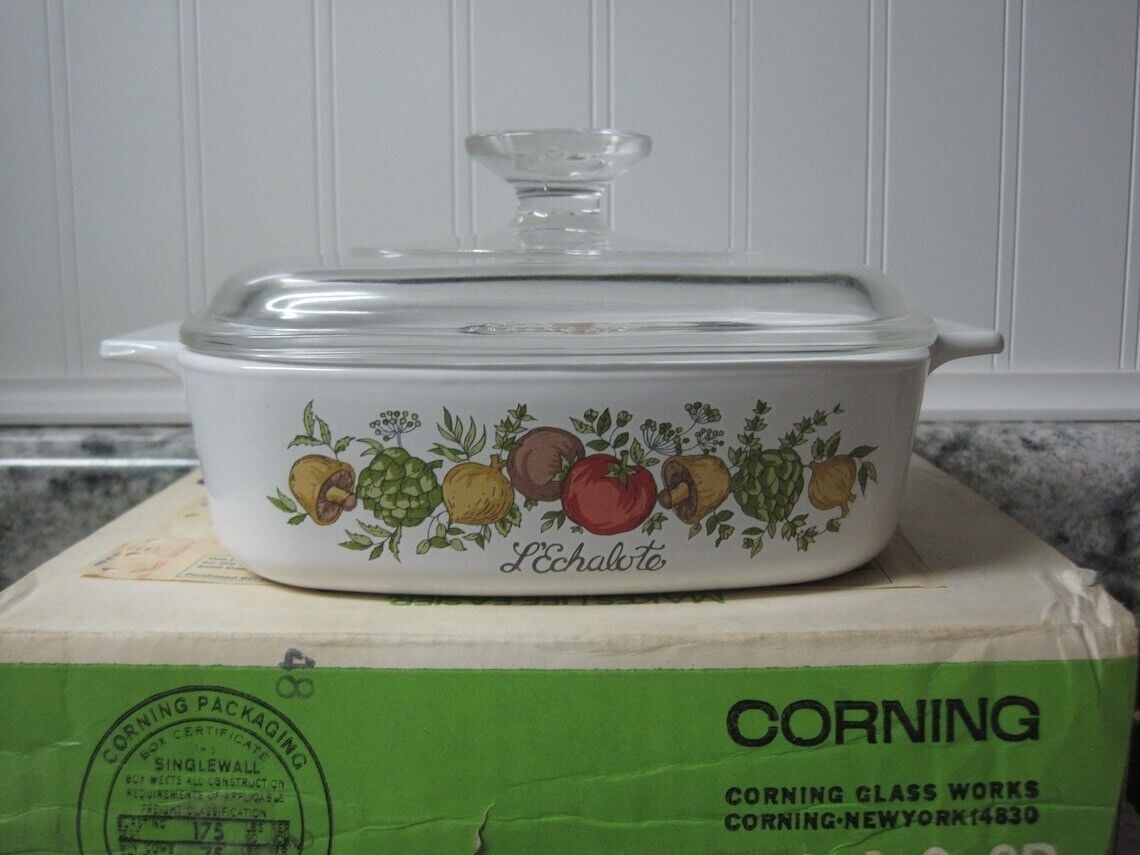 Lot of 3 Vintage Corning Ware 1 Quart Covered Casserole Dish Spice O Life NOS