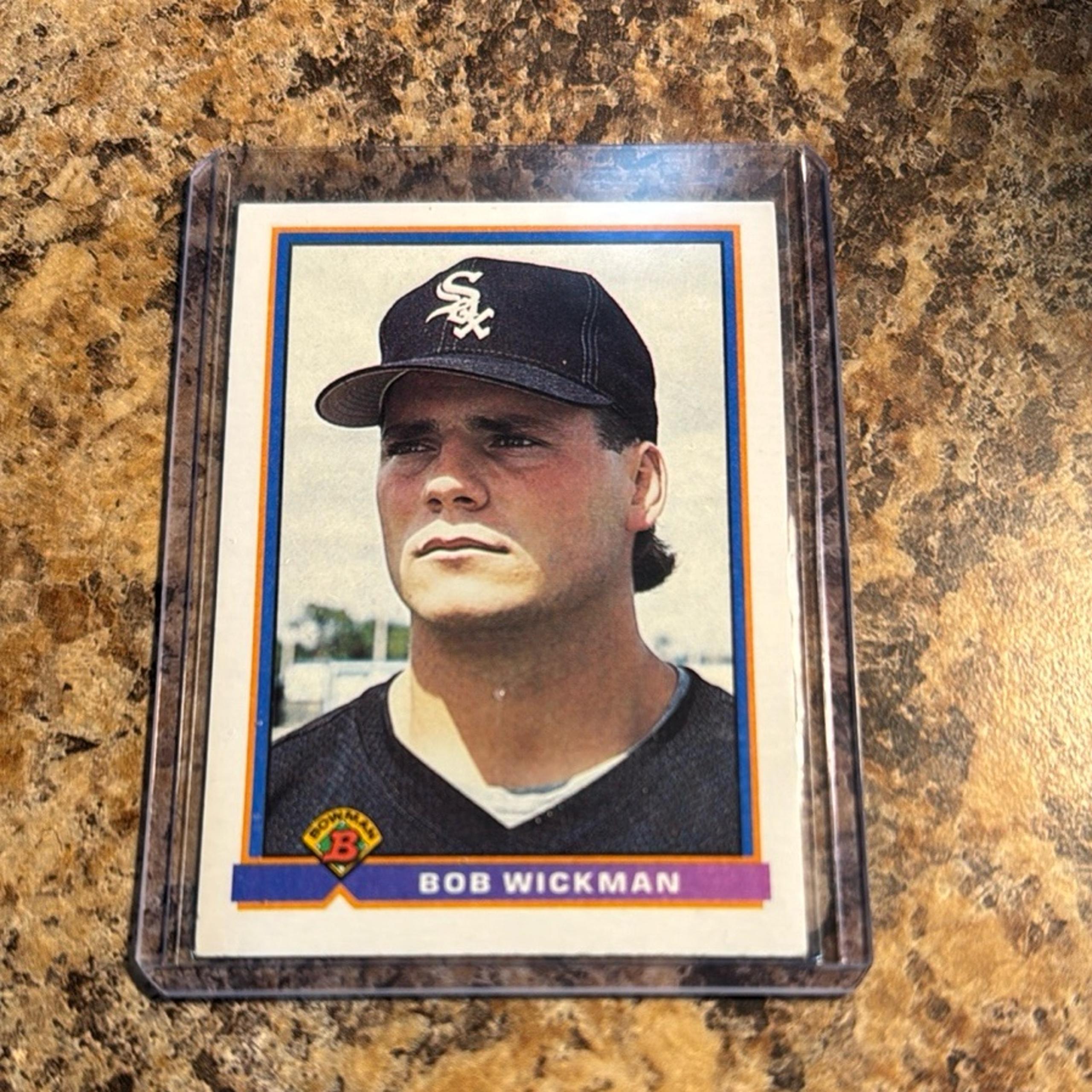 Vintage 1991 Bowman Bob Wickman #353 Baseball Trading Card Item #ME4749