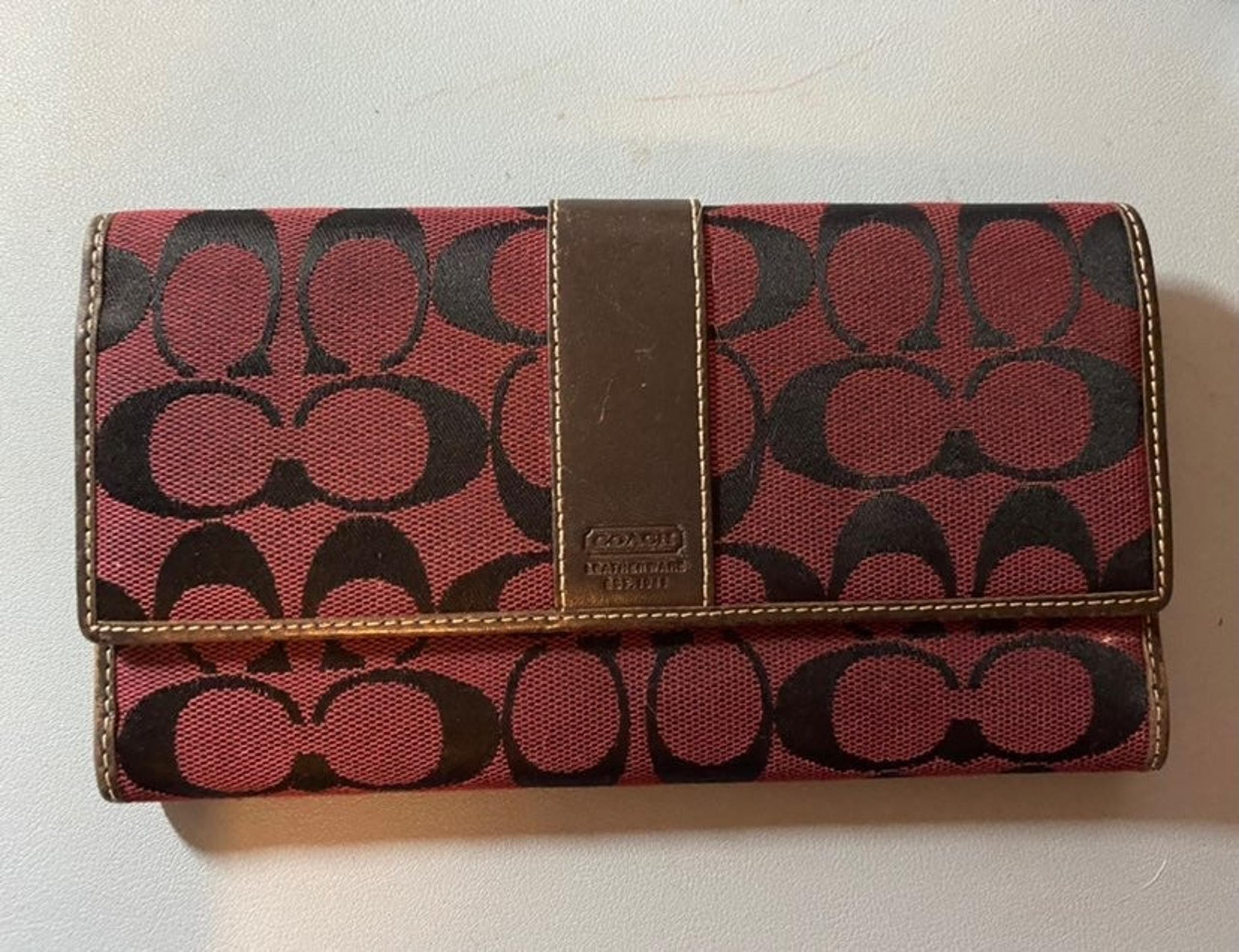 Vintage Coach Logo Wallet with Checkbook