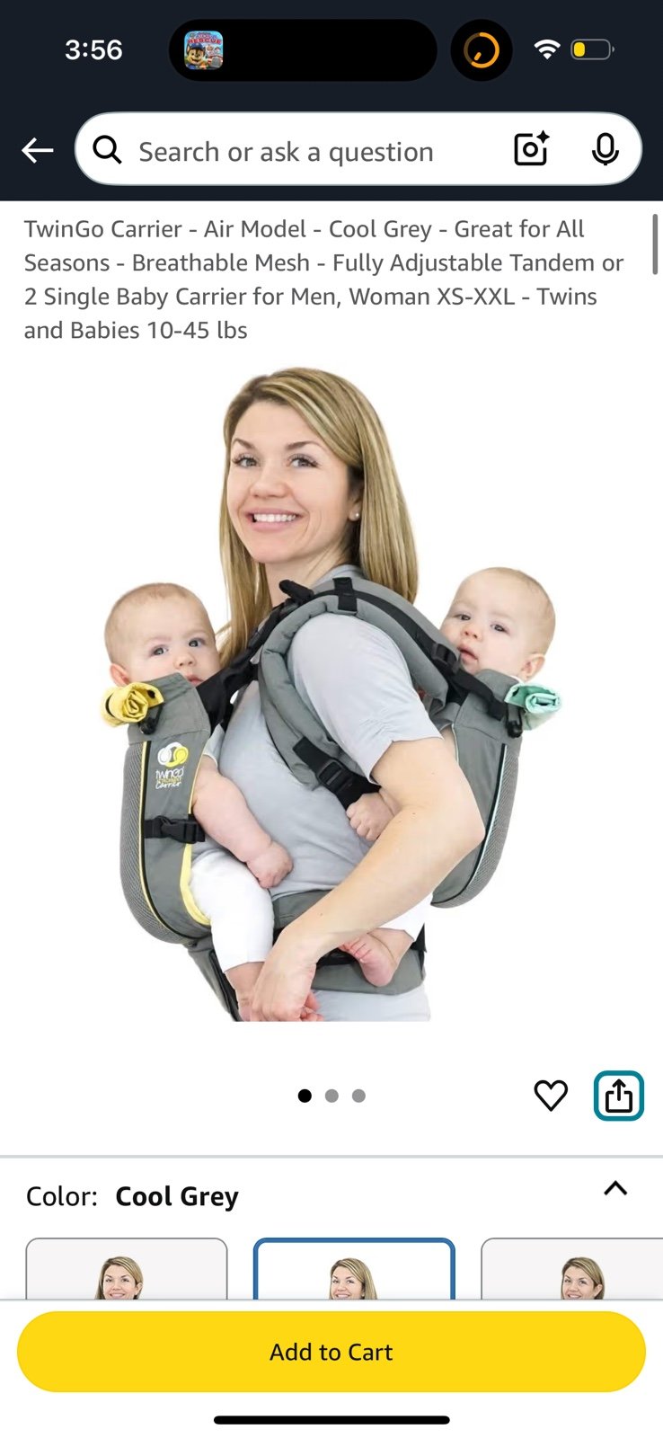 NWT Twin go carrier