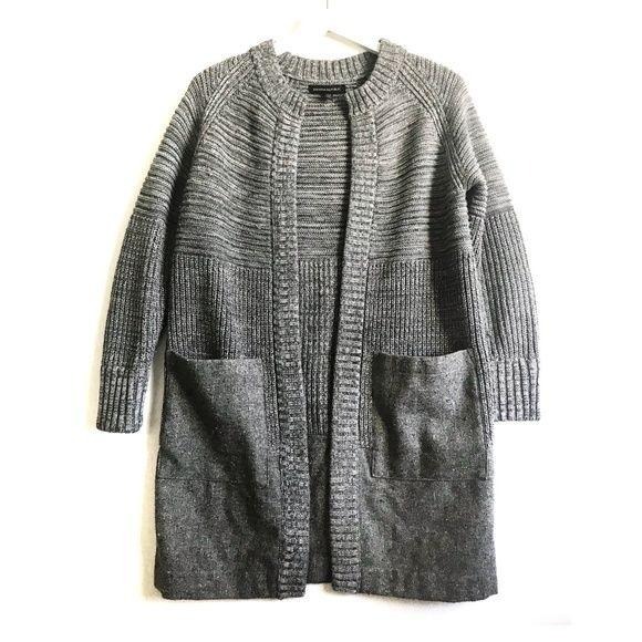 Banana Republic Gray Marled Open front duster cardigan Size XS