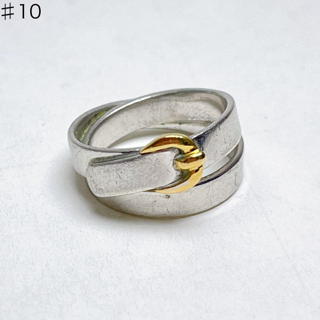 Hermes Double Tour Combination Ring 925 750 Size 10