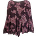 Vintage Whimsigoth Fairy Burgundy Asymmetrical Flowy Paisley Midi Skirt Size 16