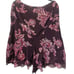 Vintage Whimsigoth Fairy Burgundy Asymmetrical Flowy Paisley Midi Skirt Size 16