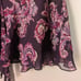 Vintage Whimsigoth Fairy Burgundy Asymmetrical Flowy Paisley Midi Skirt Size 16