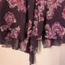 Vintage Whimsigoth Fairy Burgundy Asymmetrical Flowy Paisley Midi Skirt Size 16