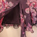 Vintage Whimsigoth Fairy Burgundy Asymmetrical Flowy Paisley Midi Skirt Size 16