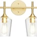 4-Lights Gold Vanity Light Fixture Vintage Gold Vanity Lights Wall Lighting