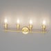 4-Lights Gold Vanity Light Fixture Vintage Gold Vanity Lights Wall Lighting