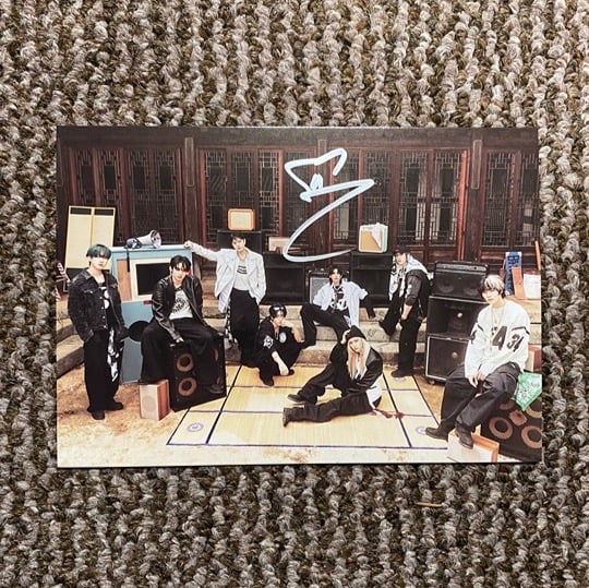 Signed Stray Kids I.N SKZHOP Hiptape Postcard