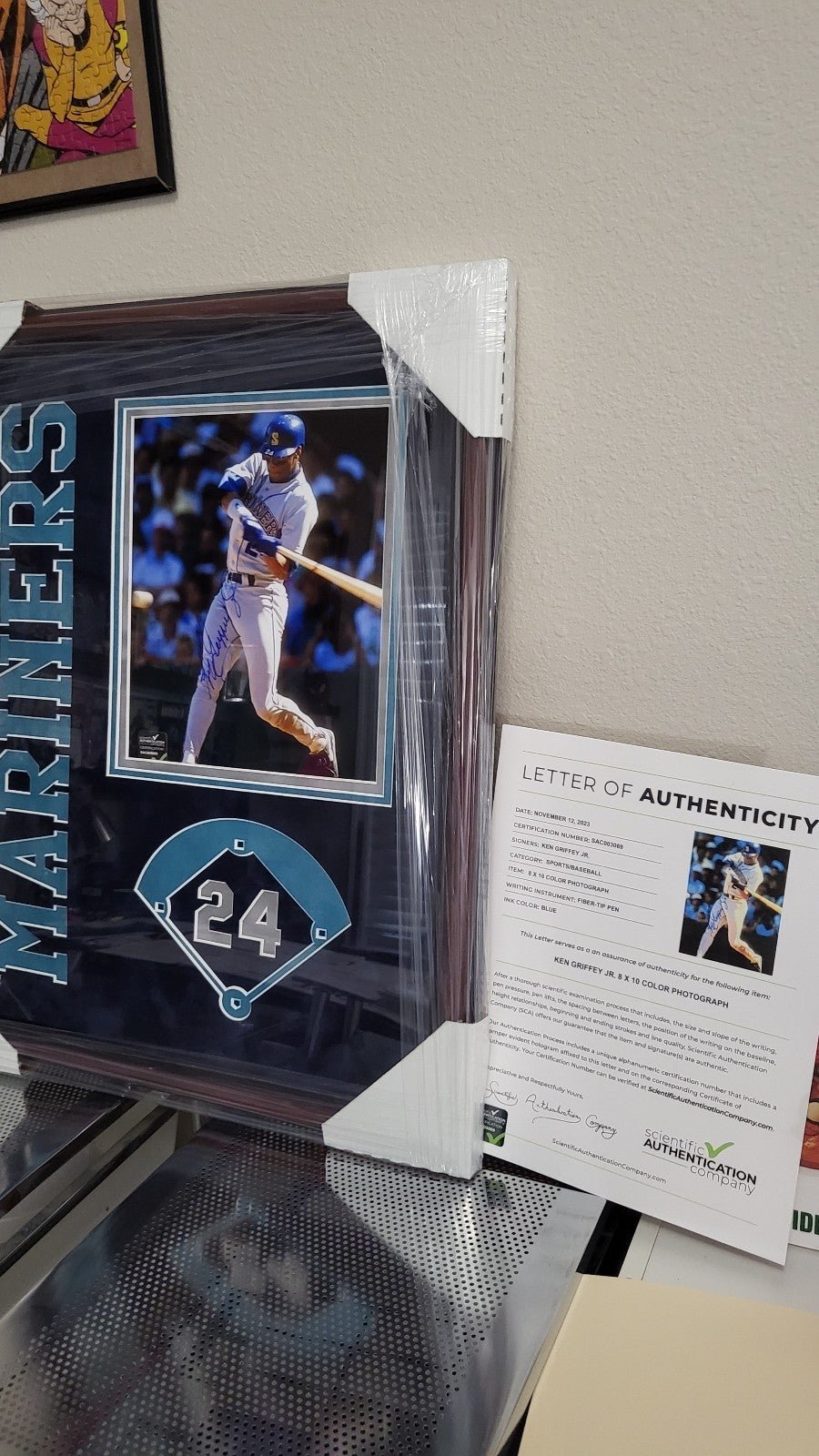 Ken Griffey Jr. Seattle Mariners Framed Signed