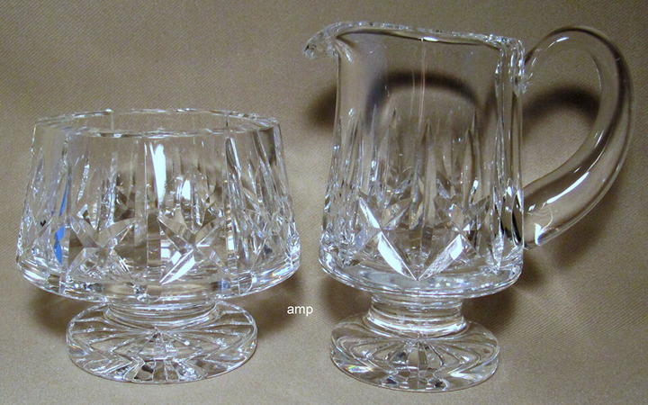 Waterford Giftware Footed Open Sugar Bowl & Creamer Set PERFECT!