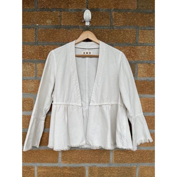 Amo white vintage Flounce Jacket small