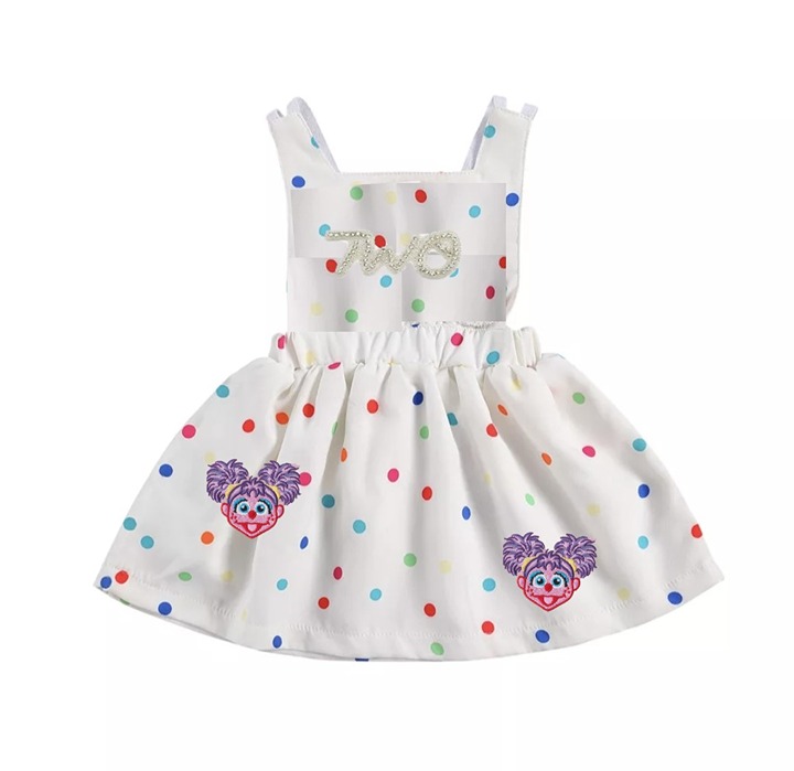 18-24 Abby Dress Second Birthday Outfit Sesame Street Elmo Cookie Monster