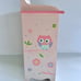 Maggie Miller Children’s Collection Wood Jewelry Box Pink Dresser Owls Flowers