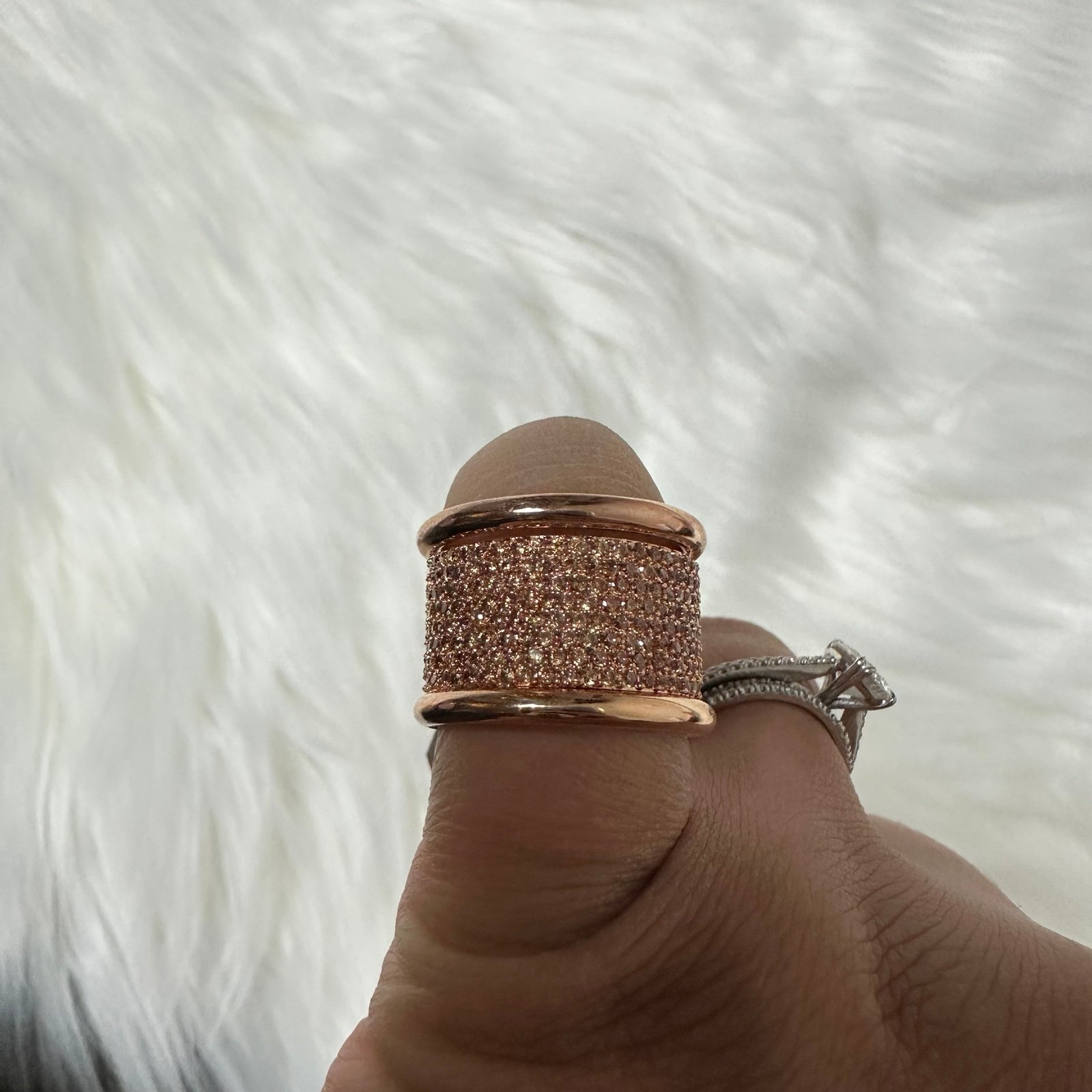 NWT Henri Bendel Rose Gold Bond St Stack Ring Size 6