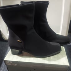 Ara Gore-Tex Black Waterproof Ankle Boots Comfort Low Heel Booties Womens 8.5