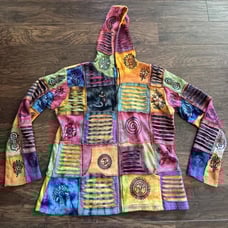 Rising International Long Sleeve Patchwork Hoodie