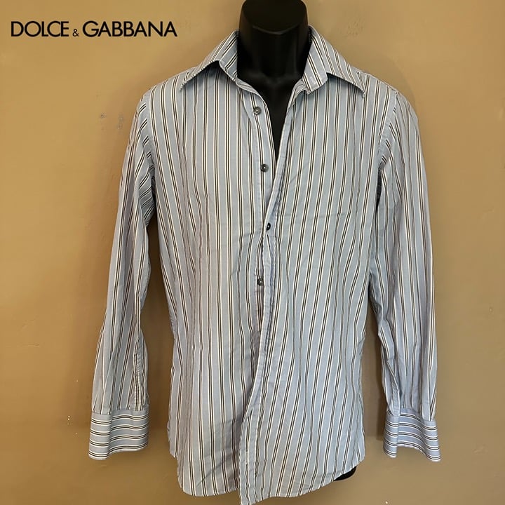 Dolce & Gabbana Striped Dress Shirt 15.5 neck / EU 39 VINTAGE gently worn