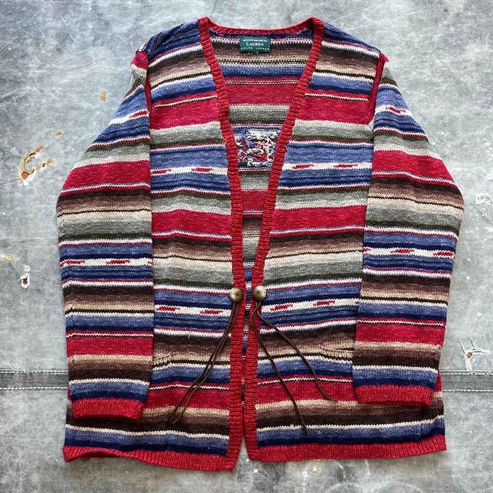 Vintage Lauren Ralph Lauren Aztec Navajo Native Cardigan