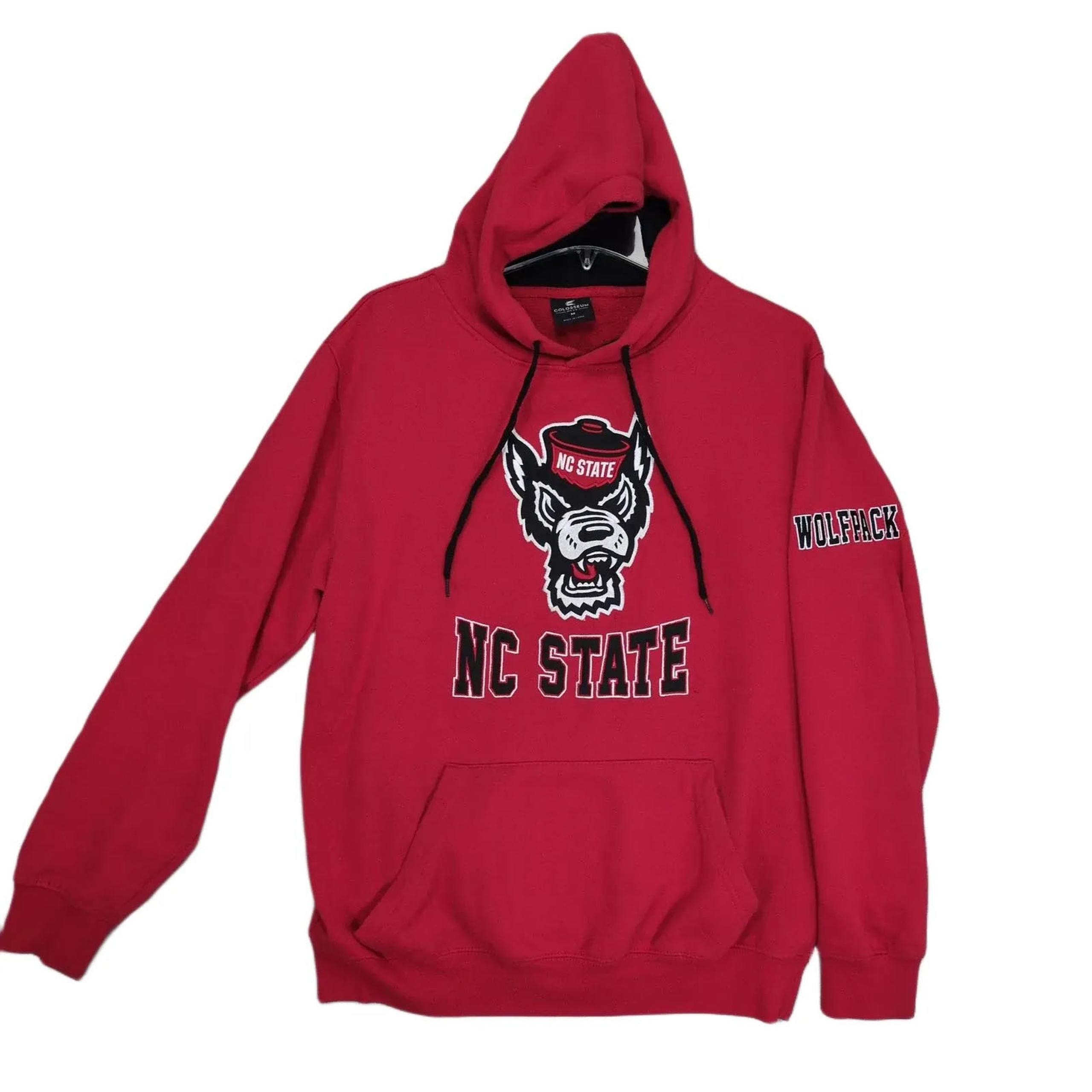 Colosseum North Carolina State WOLFPACK Men's M Red Pullover Hoodie Sweatshirt