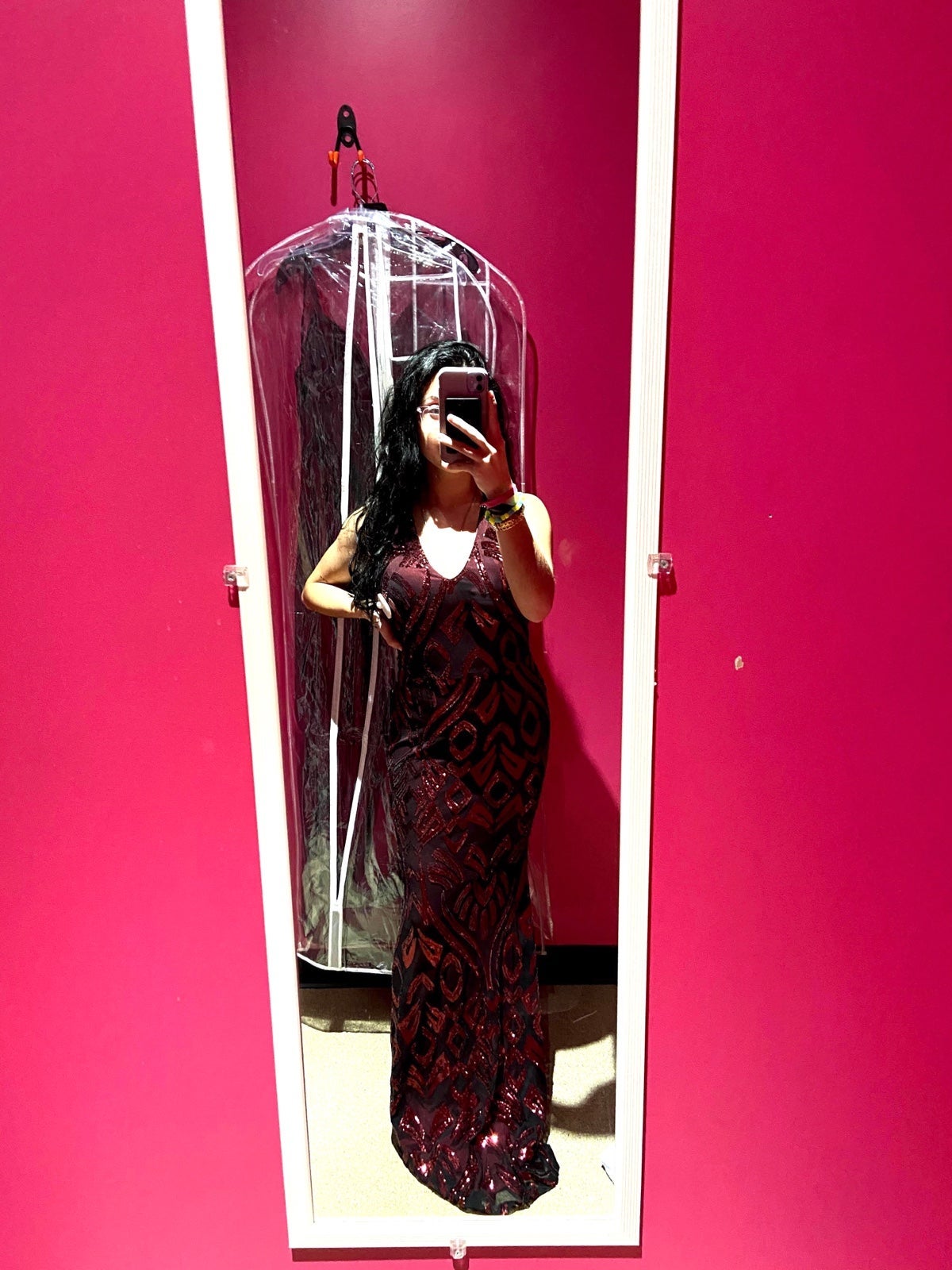 Red Sequin Prom Dress