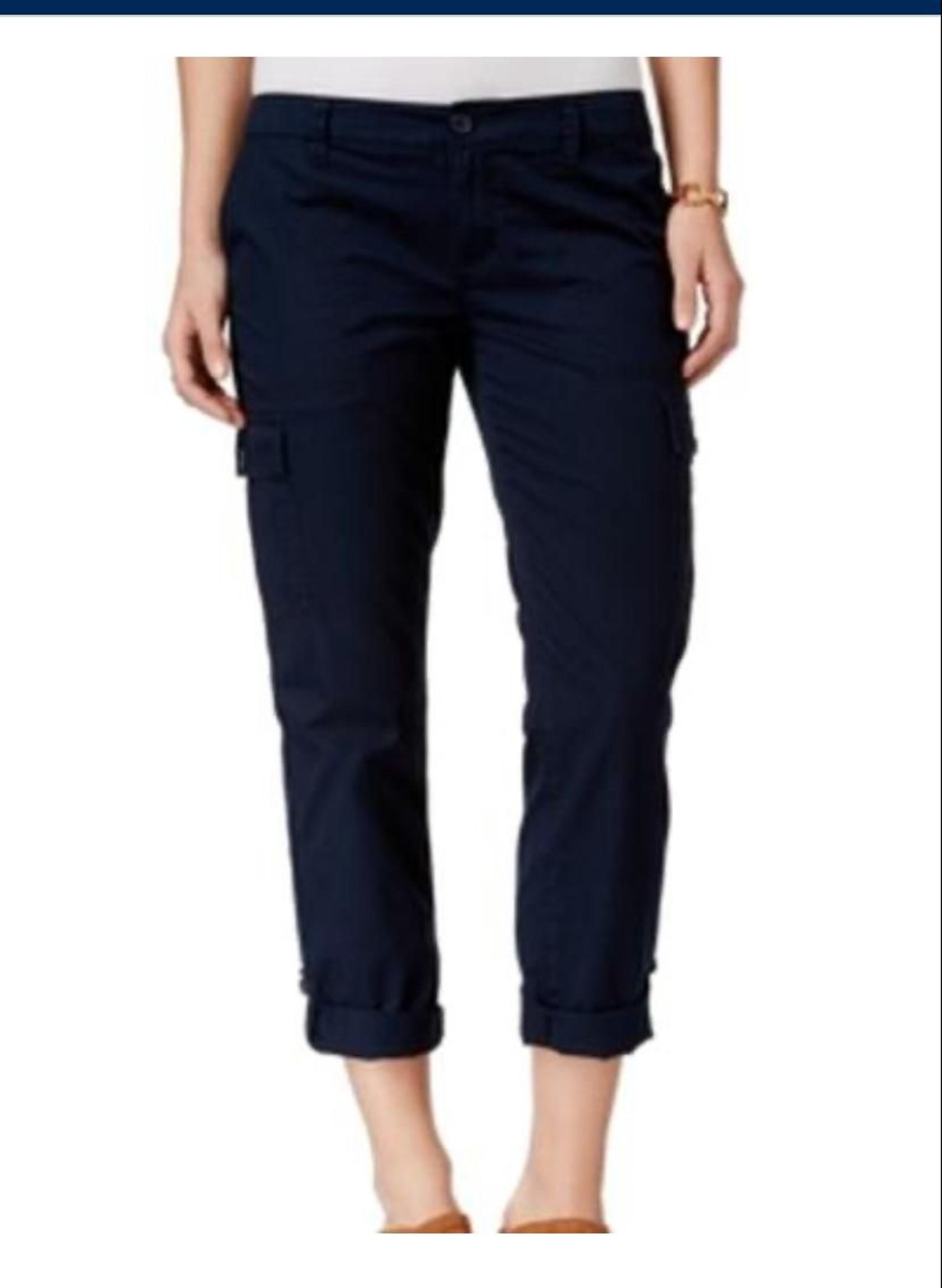 Tommy Hilfiger Womens Roll-Cuff Capri
