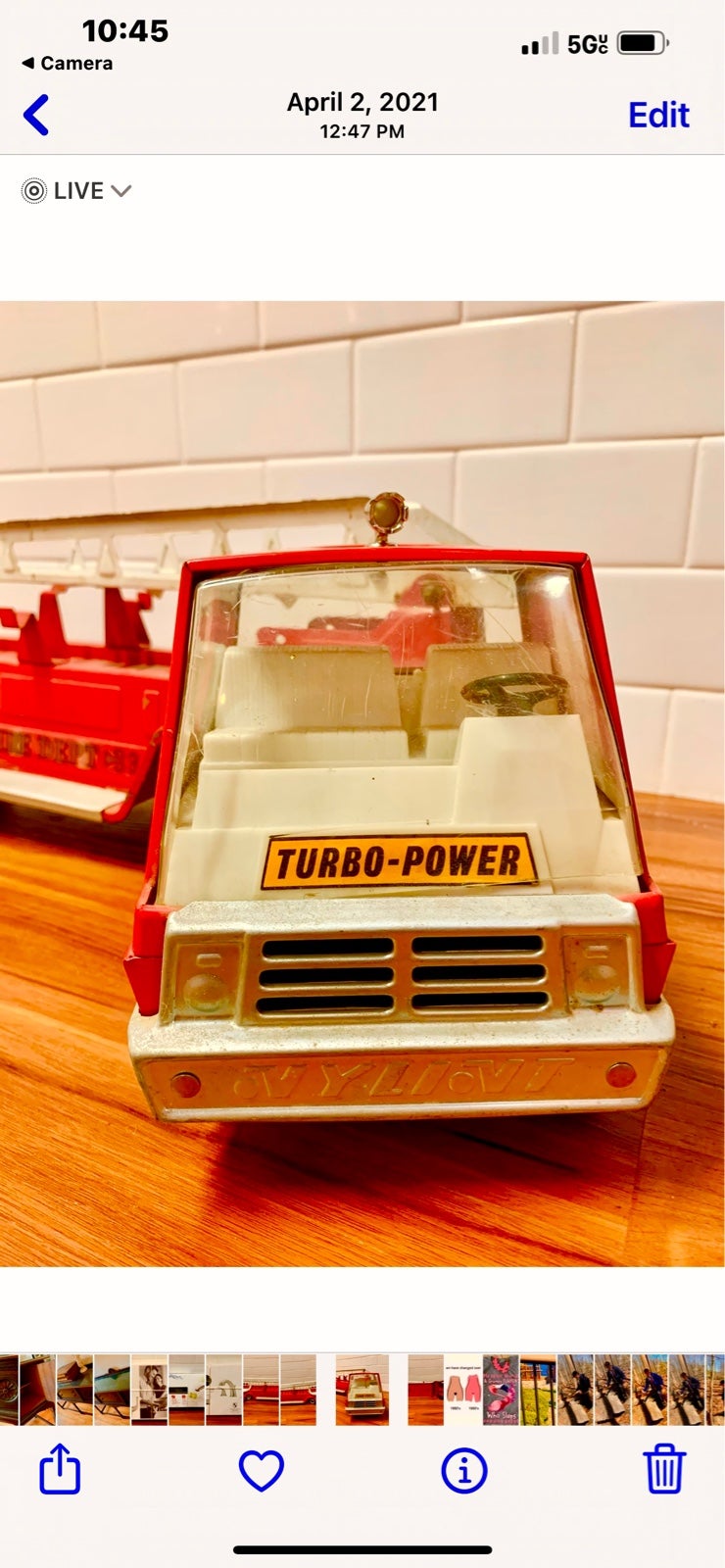Vintage 1960's Nylint Hook & Ladder Fire Truck
