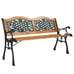 New 49 Garden Bench Outdoor Patio Park Furniture Hardwood Slats Cast Iron Frame