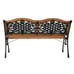 New 49 Garden Bench Outdoor Patio Park Furniture Hardwood Slats Cast Iron Frame