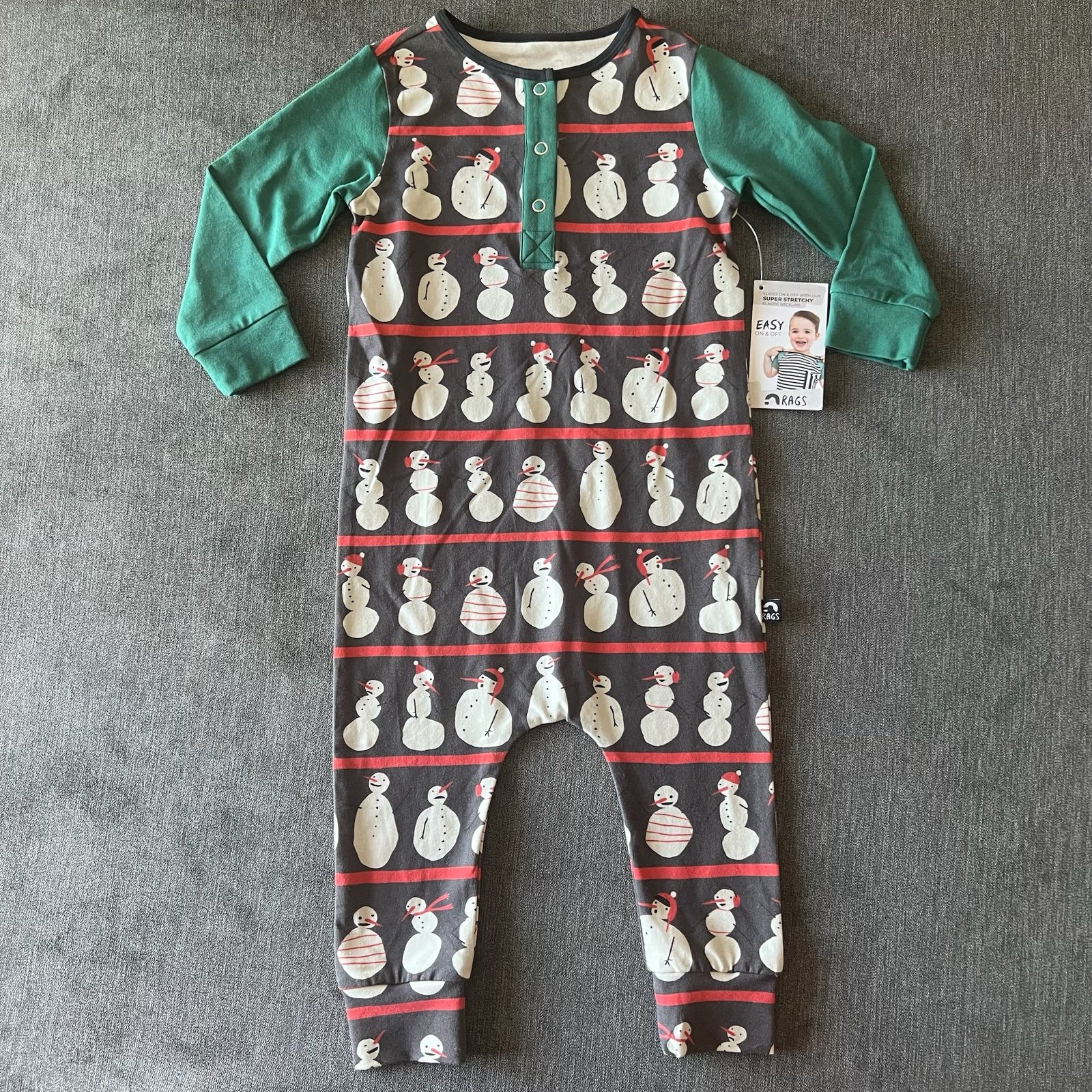 RAGS size 18/24 months snowman hoildiay