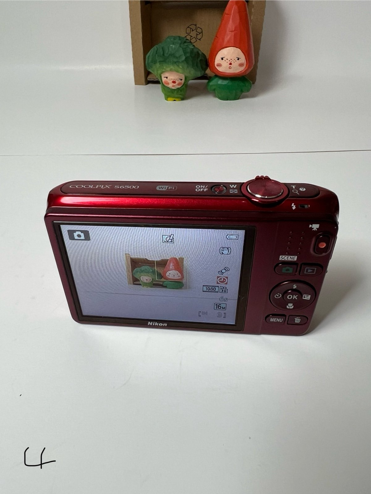 Nikon COOLPIX S6500 Wi-Fi Digital Camera with 12x Zoom (Red)