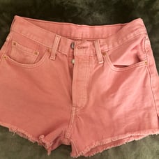 Pink Levi’s 501 shorts