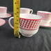 Ralph Lauren Homestead Wedgwood Made In England Red White Cup & Saucer Set of 4