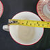 Ralph Lauren Homestead Wedgwood Made In England Red White Cup & Saucer Set of 4