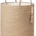 Tall Wicker Laundry Basket Woven Storage Decorative Natural Rope 15 Wx17.7 L