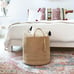 Tall Wicker Laundry Basket Woven Storage Decorative Natural Rope 15 Wx17.7 L
