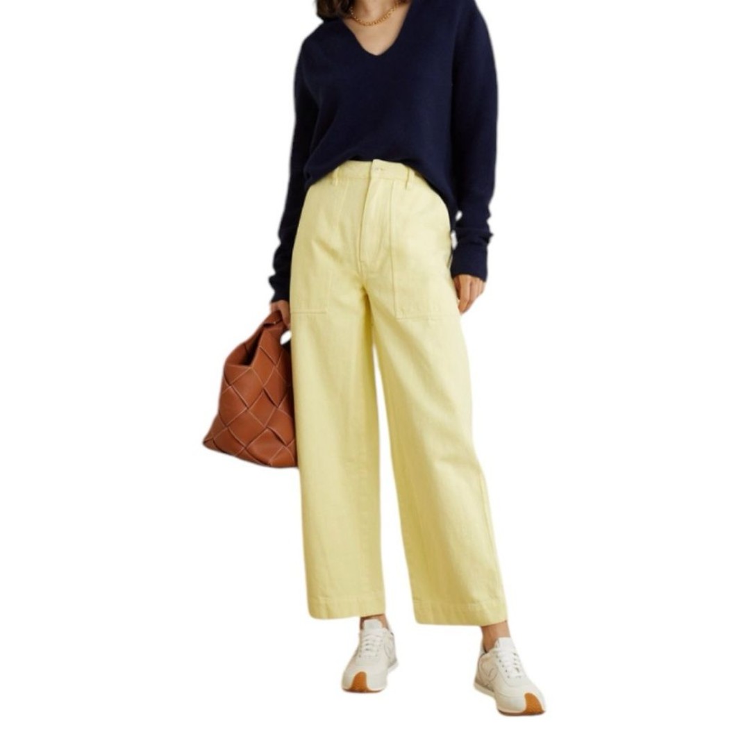 Alex Mill Patrick High-Rise Wide-Leg Yellow Denim Jeans