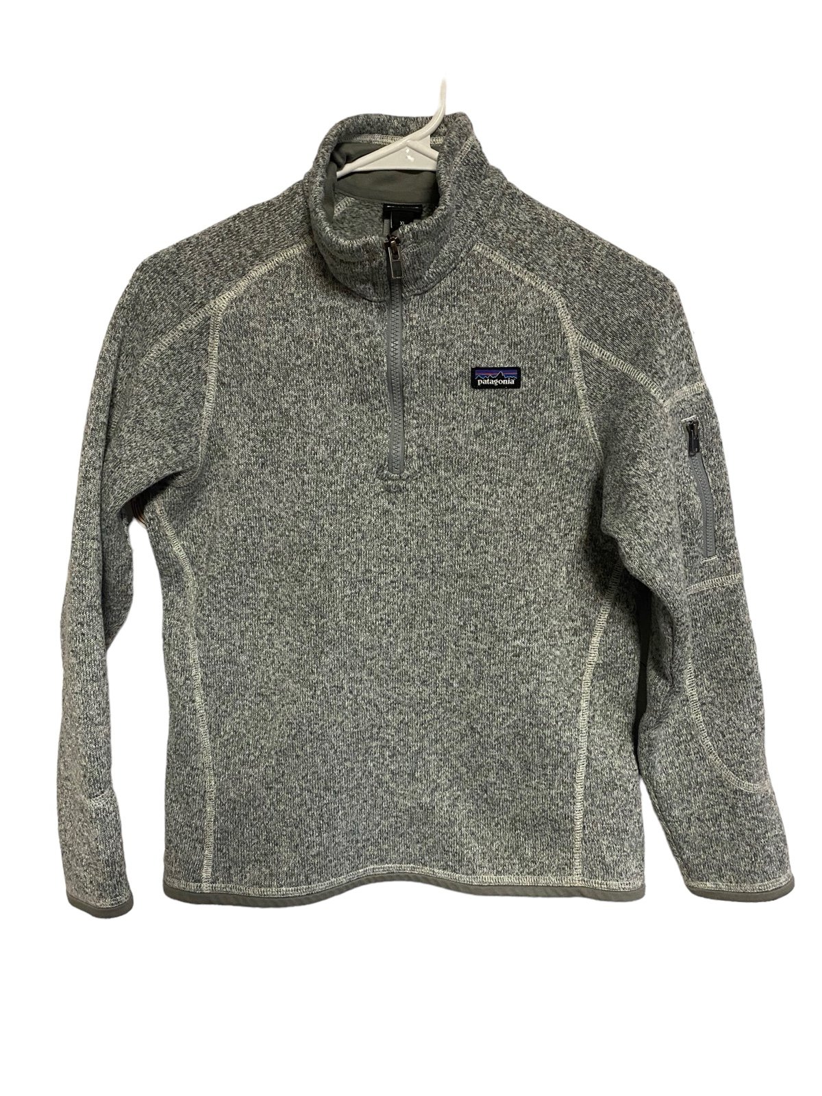 Patagonia Better Sweater Youth XL Gray Quarter Zip Fleece Pullover Boys Kids