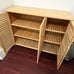 NEW Kitchen Cupboard with 3 Louvered Doors Natural Bamboo