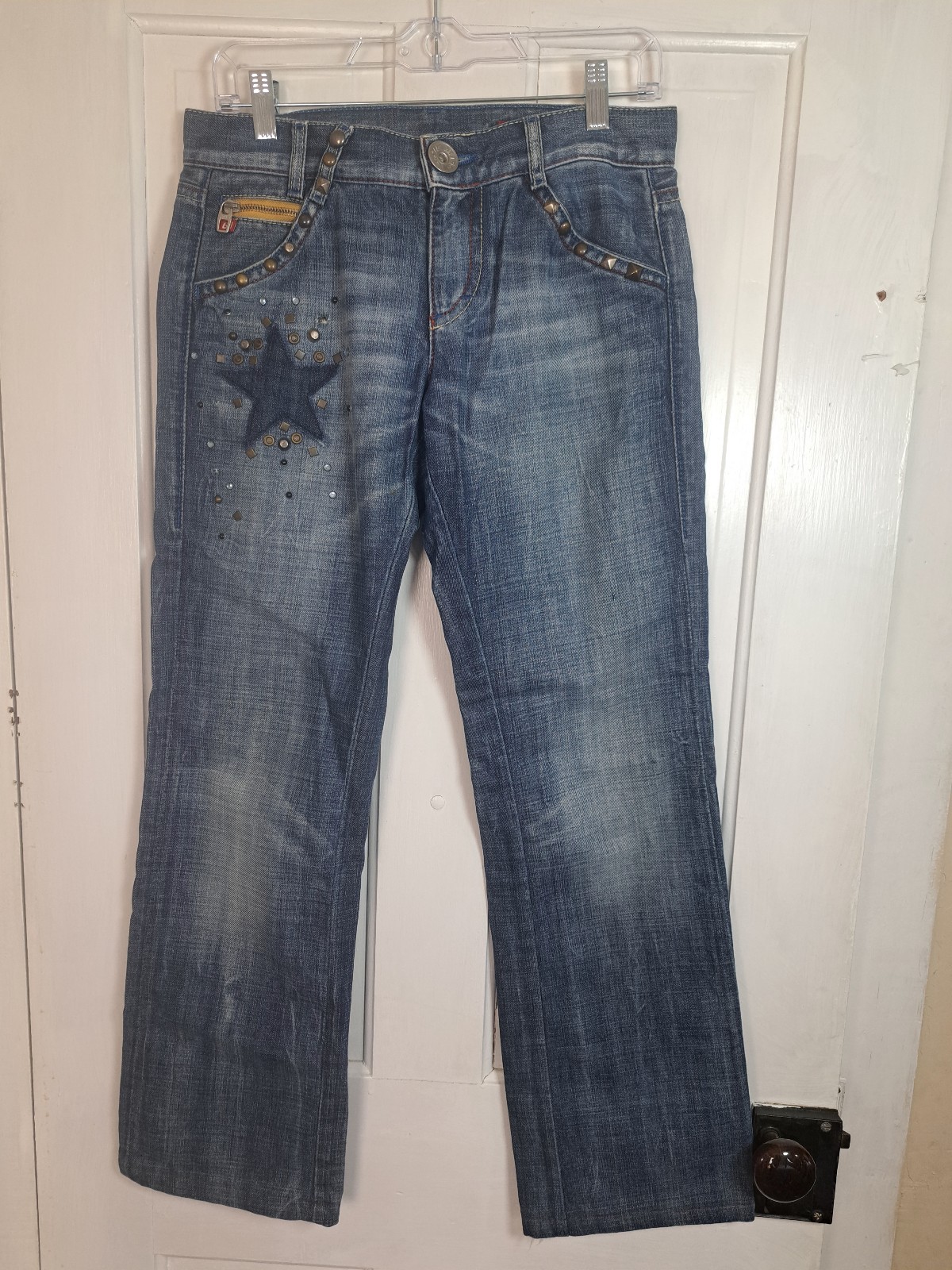 Miss Sixty Big Tv Women's Straight Leg Distressed Jeans Size 27 Vintage