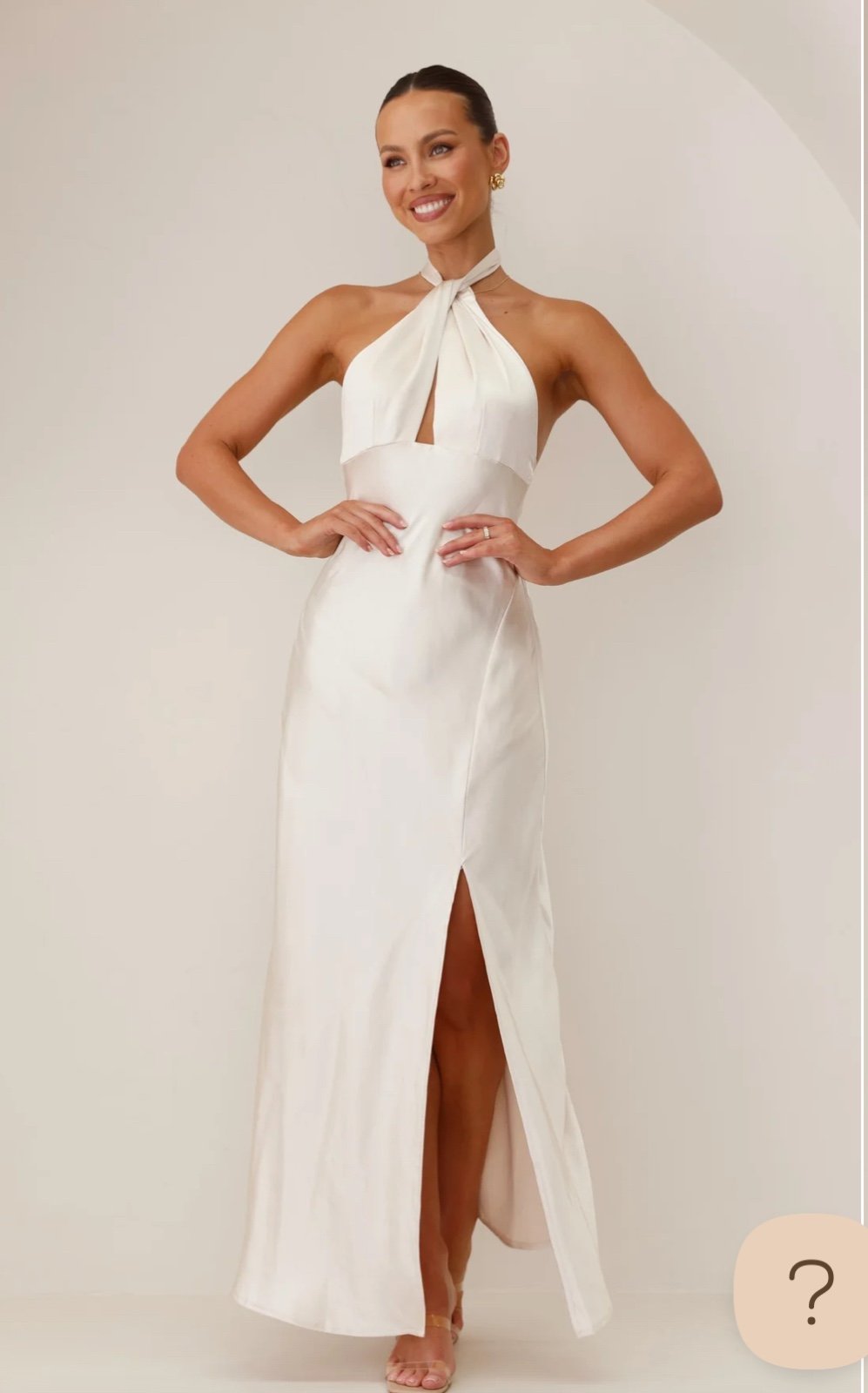Billy J Amalia Maxi Dress - Champagne Size Small