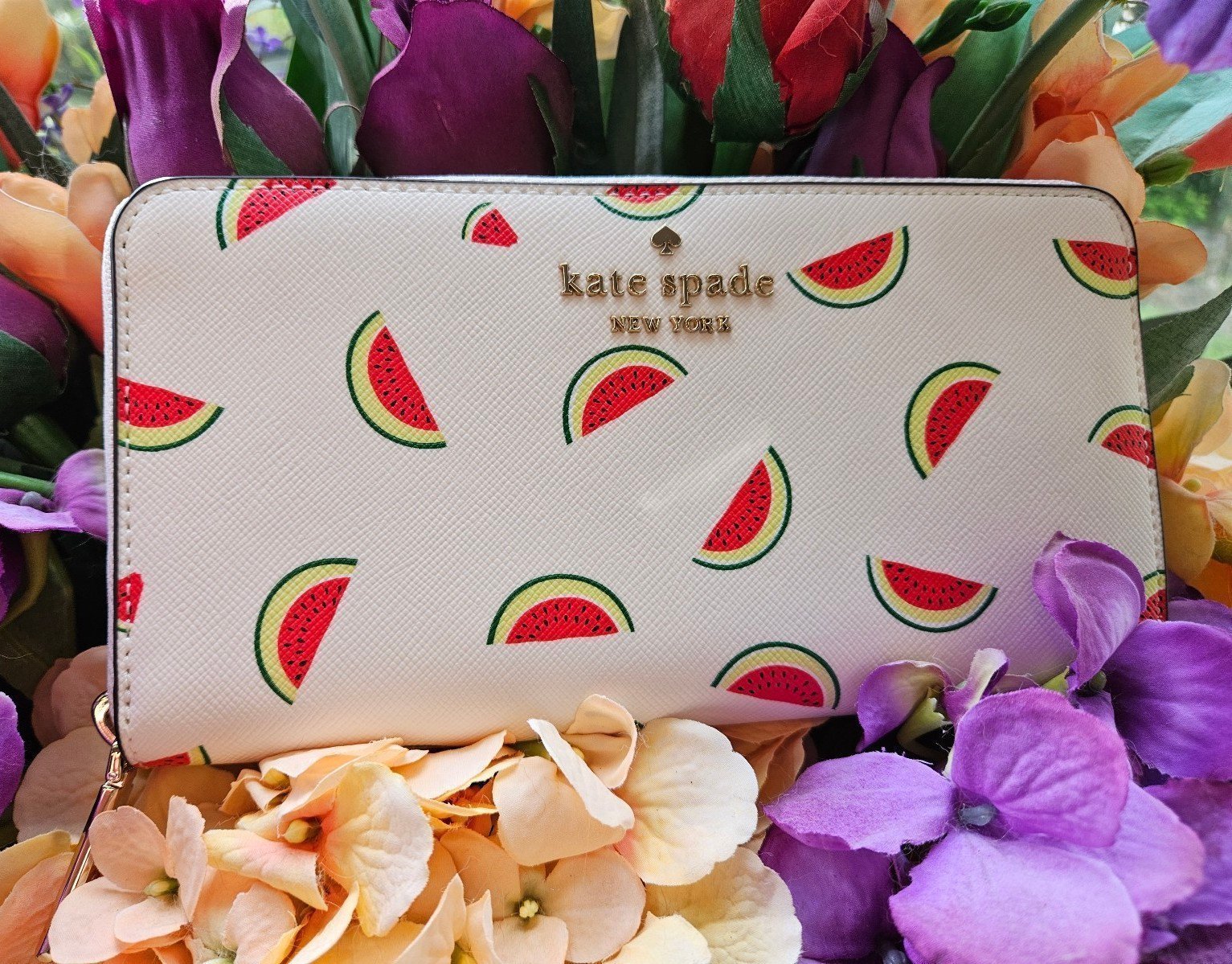 Kate Spade Staci Watermelon Party Large Continental Wallet NWT
